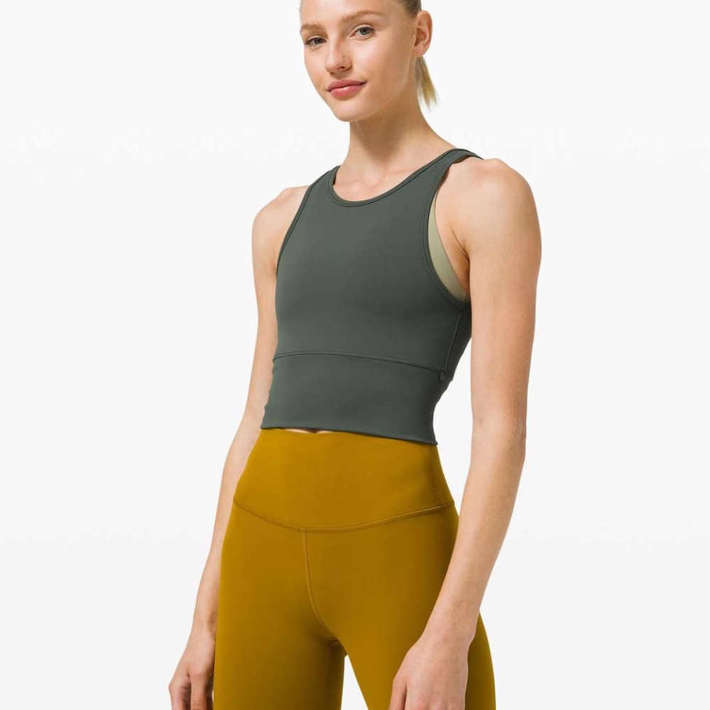 Lululemon Power Pivot Tank *Everlux in Smoked Spruce